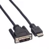 ROLINE adaptérový kábel HDMI na DVI-D (Single Link) - 1,5m - čierny (11.04.5516)
