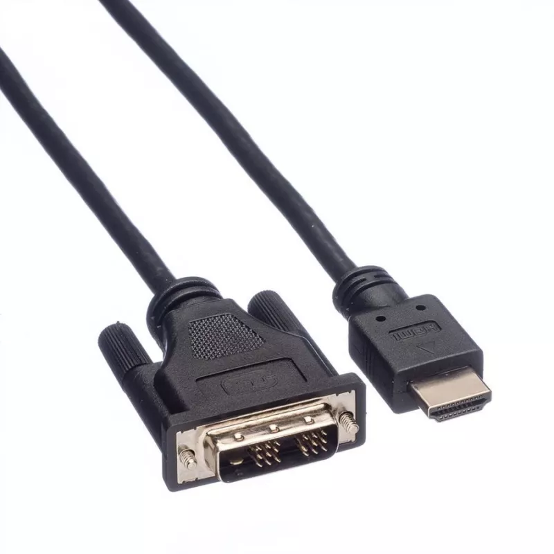 ROLINE adaptérový kábel HDMI na DVI-D (Single Link) - 1,5m - čierny (11.04.5516)