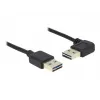 USB kábel DeLOCK 1m USB 2.0 A m/m 90° čierny