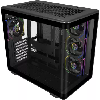 Elite 600 ARGB, skriňa tower čierna, 2x tvrdené sklo