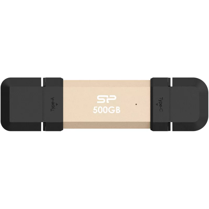 Silicon Power DS72 USB kľúč 500 GB USB Type-A / USB Type-C 3.2 Gen 2 (3.1 Gen 2) zlatý (SP500GBUC3S72VPG)