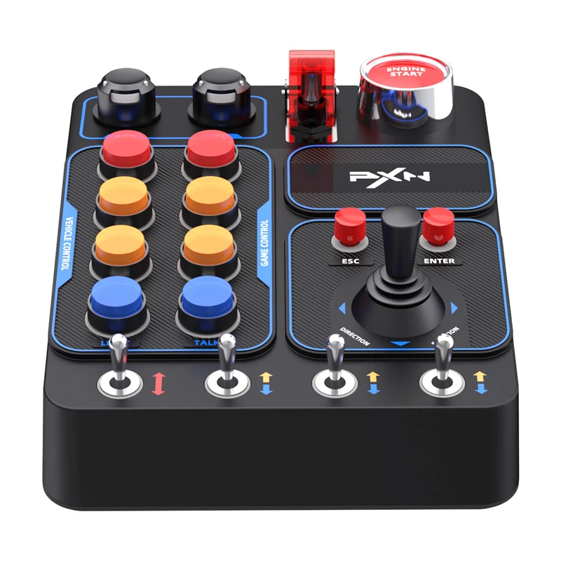Ovládací box tlačidlový panel PXN PXN-CB1 pre simracing — externý panel s viacerými tlačidlami
