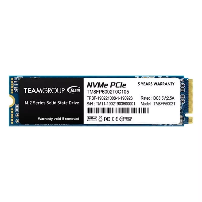 Team Group MP33 - SSD - 2 TB – Interný – M.2 2280 – PCIe 3.0 x4 (NVMe) – čierna (TM8FP6002T0C101)