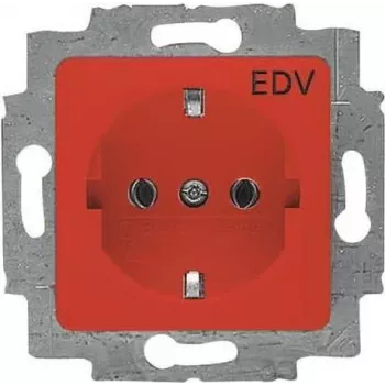20 EUC/DV-217-101 SCHUKO zásuvkový modul červená RAL3020 (2CKA002011A6251)