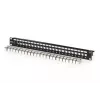 Modulárny patch panel, 24-port, osadený 24x DN-93615 (čierna, 1 HE, Rack Mount, tienený)