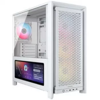 Corsair FRAME 4000D LCD RS PC skriňa, Midi-Tower, ATX, ARGB, tvrdené sklo - biela