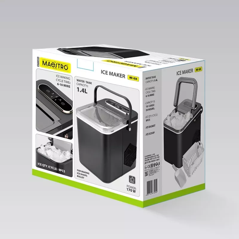 Výrobník ľadu Maestro MR-820 — stolový výrobník ľadu, model MR-820