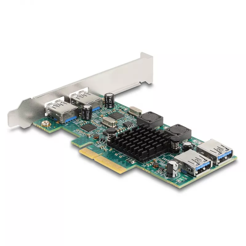 DeLOCK PCI Express x4 karta 2 x USB 5 Gbit/s Type-A 2 x interné USB