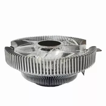 Vzduchový chladič Gembird CPU-HURACAN-X40 — 90 mm ventilátor, 800–1600 ot/min, podpora LGA-775, priehľadný