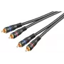 Wentronic Goobay - audio kábel - composite audio - RCA (samec) na RCA (samec) - 1,5 m - dvojito tienený koaxiálny kábel - čierny (50032)