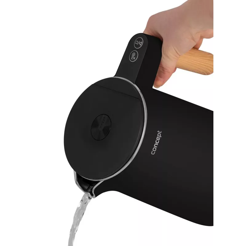 Kanvica na vodu dvojstenná 1,5 L Concept čierna RK 3301