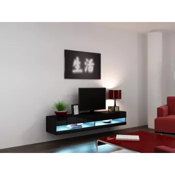 Cama TV stojan VIGO new 30/180/40 čierna/čierna lesklá