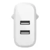 Belkin BOOST CHARGE - napájací zdroj - 24 watt - QC 3.0 - 2 výstupné konektory (USB) - biely (WCB002VFWH)
