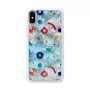 Obal na telefón iKins pre iPhone XS / iPhone X S – biely poppin rock ochranný kryt zadnej strany