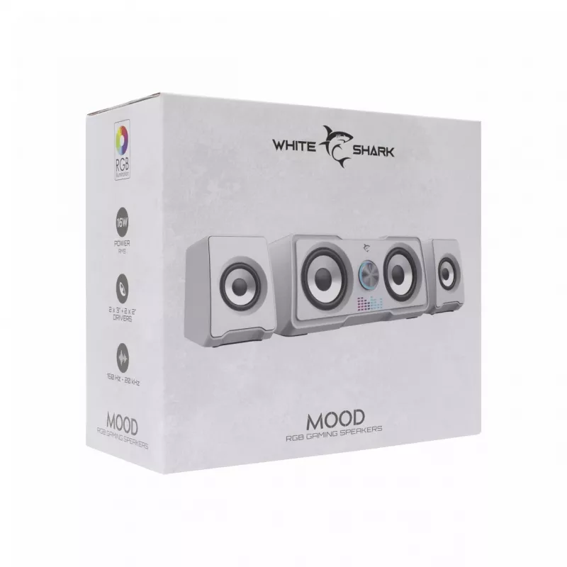 White Shark GSP-968 Mood RGB Gaming 2.2 reproduktorový systém biela