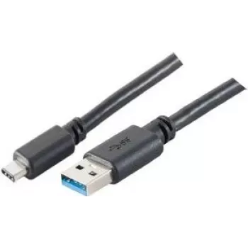 USB kábel ShiverPeaks BS77141-1.0 USB 3.2 Gen 1 1m USB C USB A čierny