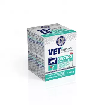 VET RESPONSE Gastrointestinal - mokré krmivo pre mačky - 4x85 g