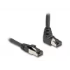 Sieťový kábel DeLOCK RJ45 Cat.8.1 90° ohnutý nadol / rovný 2 m čierny