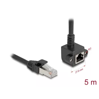 Sieťový kábel DeLOCK 81159 RJ-45 Cat6 5 m čierny