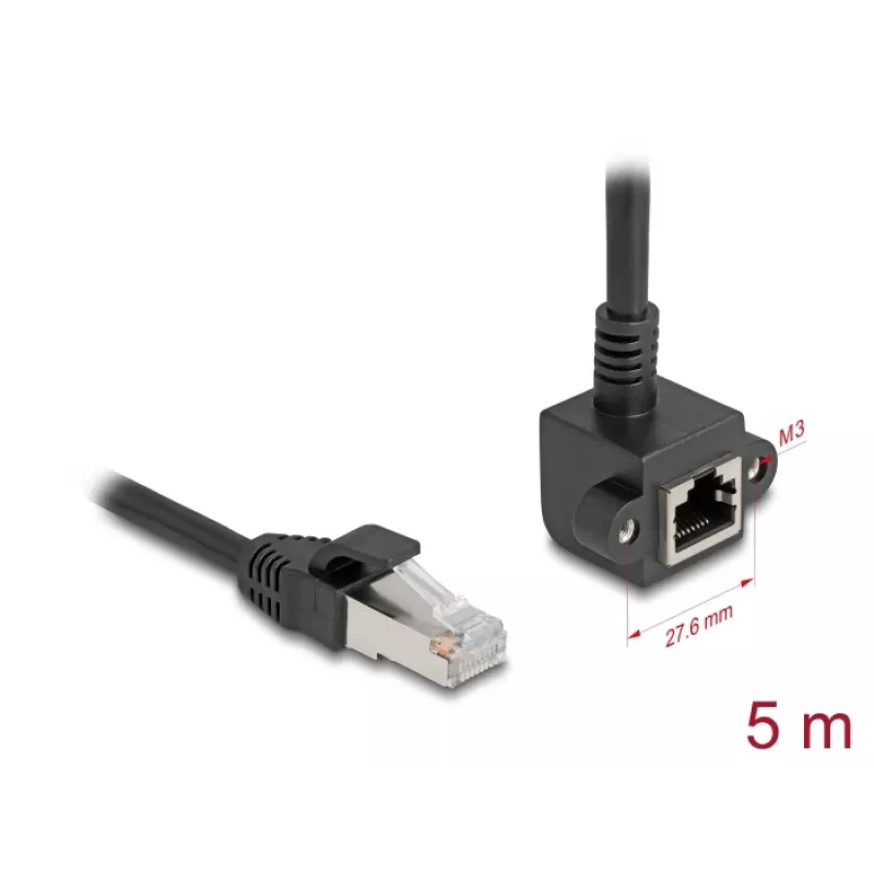 Sieťový kábel DeLOCK 81159 RJ-45 Cat6 5 m čierny