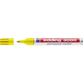 Edding 3000 permanentný marker okrúhly hrot žltá 10 ks