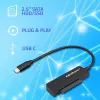 QOLTEC SATA adaptér 52269 pre 2,5-palcový disk na USB-C, podporuje až do 2 TB
