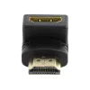 HDMI adaptér GEMBIRD A-HDMI90-FML, HDMI na HDMI, pravouhlý 90° adaptér, čierny