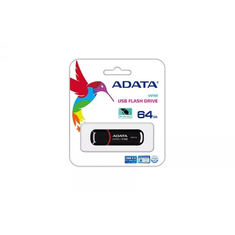 ADATA 64GB DashDrive UV150 USB flash disk USB Type-A 3.2 Gen 1 (3.1 Gen 1) Čierna