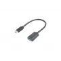 LANBERG AD-UC-UA-04 adaptér USB Type-C konektor samec - USB Type-A konektor samica 15cm čierny