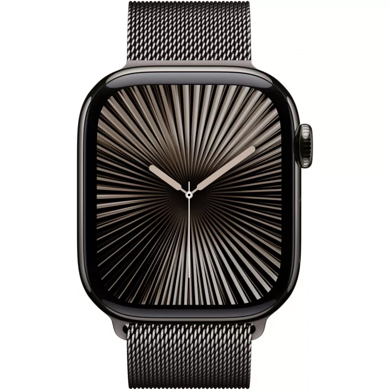 APPLE Watch Series 10 GPS + Cellular 42 mm titánové puzdro v slate s Milanese Loop v slate