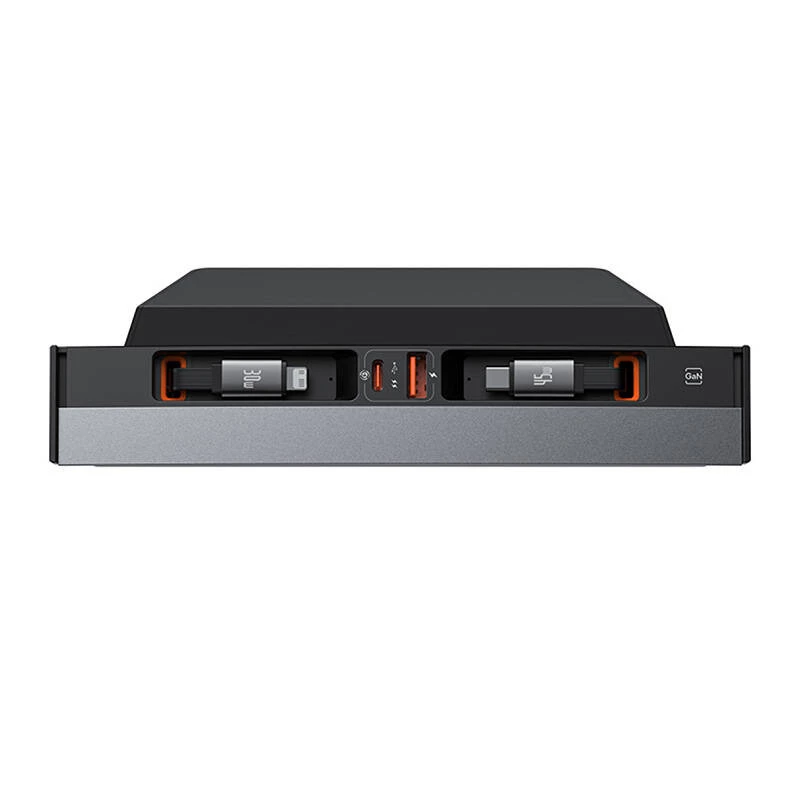 Hub Baseus T-Space s káblami USB-C na Lightning pre vozidlá Tesla (čierna)