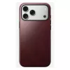 Kožené puzdro Nomad Modern pre iPhone 17 Pro Max (6,9 palcov) – bordová, koža+TPU+PC