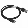 AUKEY CB-CD30 kábel USB-A na USB-C 0,9 m, nylonový oplet, 60W PD, 3A, čierny