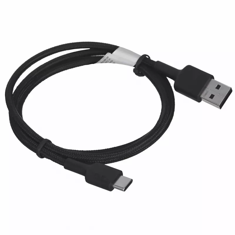 AUKEY CB-CD30 kábel USB-A na USB-C 0,9 m, nylonový oplet, 60W PD, 3A, čierny