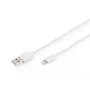 DIGITUS - Lightning kábel - Lightning (M) na USB (M) - 1,0 m - dvojitá izolácia - biely - zalievaný - pre Apple iPad/iPhone/iPod (Lightning) (DB-600106-010-W)