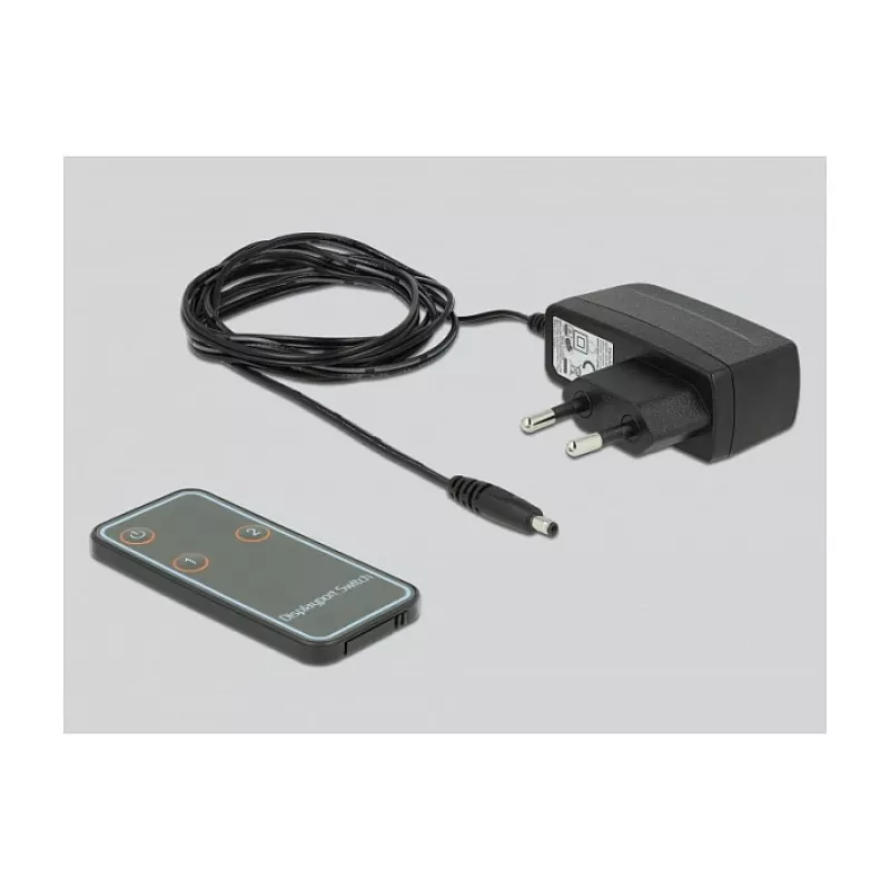 DELOCK DisplayPort 1.4 switch 2 x 2 DisplayPort in na 1 x 2 DisplayPort out 8K