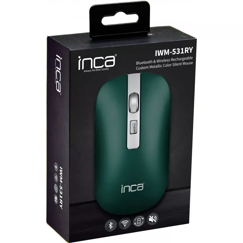 Cian Technology GmbH myš INCA IWM-531RY Bluetooth & bezdrôtová batéria tichá zelená retail - myš