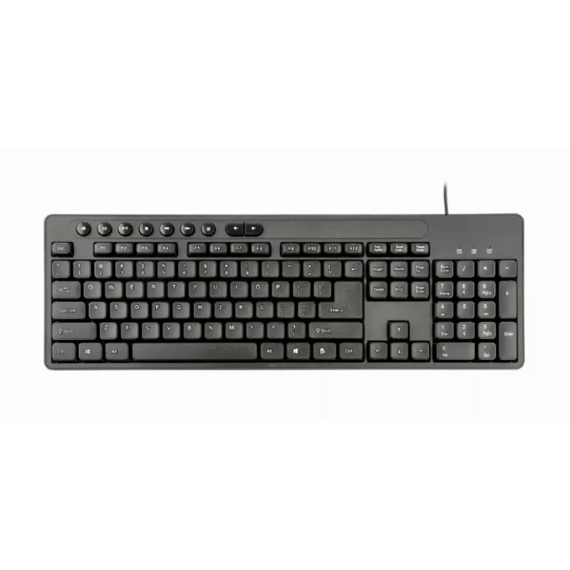 Káblová Full-Size klávesnica Gembird KBS-UM-04 USB QWERTY US-angličtina s myšou, čierna, 1,5 m kábel