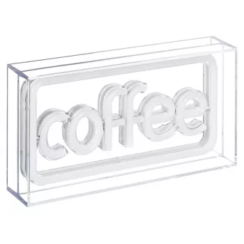 Neónová LED svetelná tabuľa ActiveJet AJE-NEON COFFEE, viacfarebná, USB 5V, povrchová montáž, rám z AS plastu