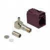Koaxiálny konektor DELOCK 89716 – FAKRA D konektor samec, 90° zahnutý, 13,8 × 21,5 × 9,5 mm