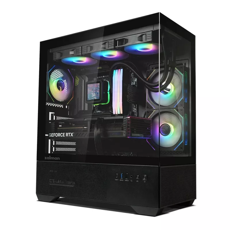 PC skriňa CHRONIX V2 Mid Tower ARGB ventilátory x3 čierna