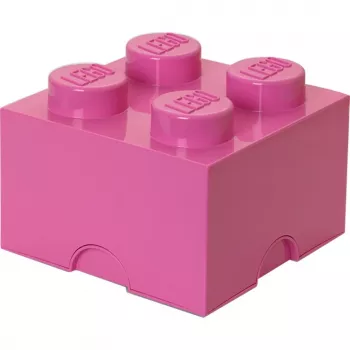 Úložná kocka 4 LEGO 40031739 ružová – stohovateľná plastová úložná kocka na drobnosti