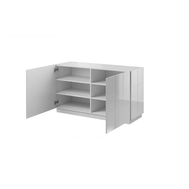 Cama komoda 2D REJA biela lesklá/biela lesklá