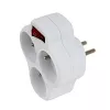 Esperanza ELK304W elektrický rozdeľovač, 3 zásuvky s vypínačom, biely