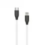 Silikónový kábel USB Type-C - Lightning (biela, 1 m)