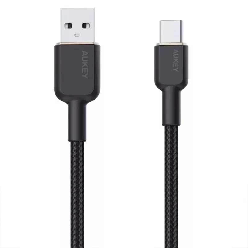 Kábel USB-A na USB-C Aukey CB-NAC1, 1 m, pletený nylon, USB PD 60 W, USB 2.0