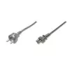 Assmann napájací kábel. Schuko - C5 M/W. 1,2 m. H05VV-F3G 0,75 mm². modrý (AK-440115-012-S)