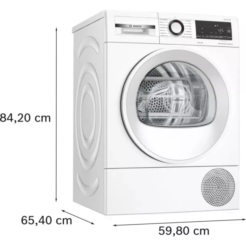 Sušička bielizne Bosch WQG145APPL 9 kg tepelné čerpadlo, 14 programov, LED displej, biela