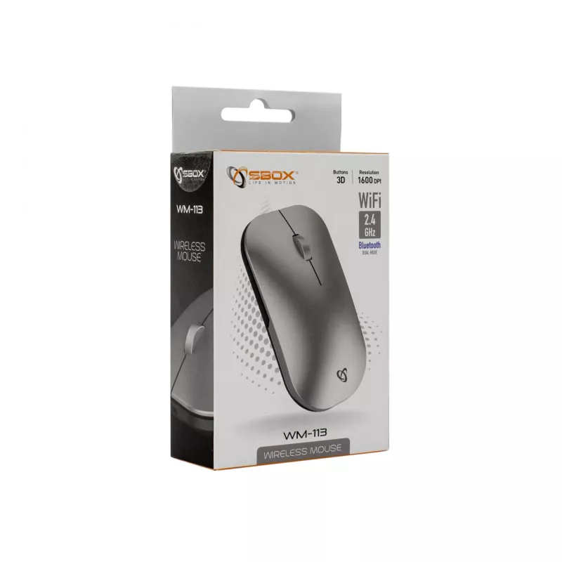 Myš SBOX WM-113 Wireless RF Wireless + Bluetooth + USB Type-C