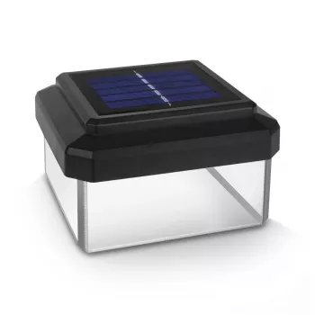 GB128 LED solárne svietidlo na stĺpiky plotu a do záhrady, čierna - zelená modrá